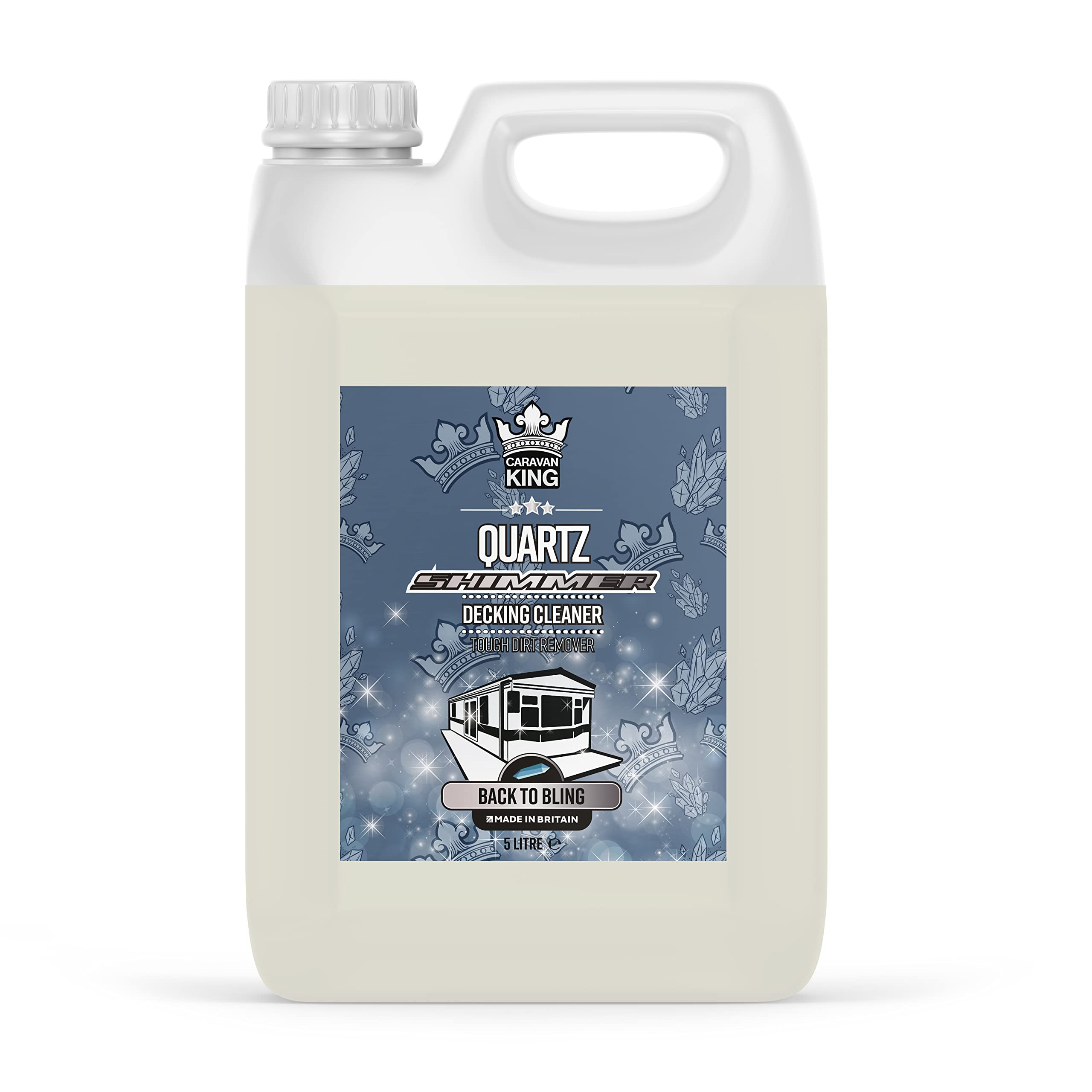 Caravan King – Decking Cleaner – Cleans & Revives Decking, Fences & Patios, Removes Dirt, Algae, Grime & Mould, Wood & Composite Caravan Decking, 5L