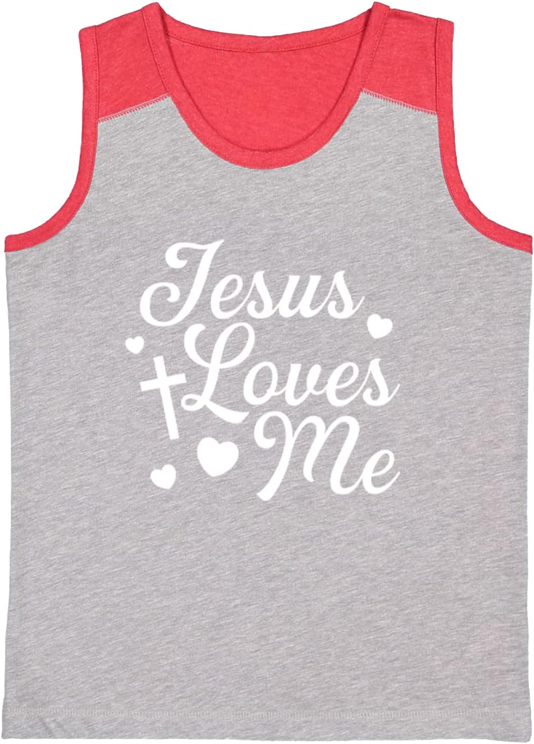 Jesus Loves Me - God Christ Youth Contrast Back Tank Top