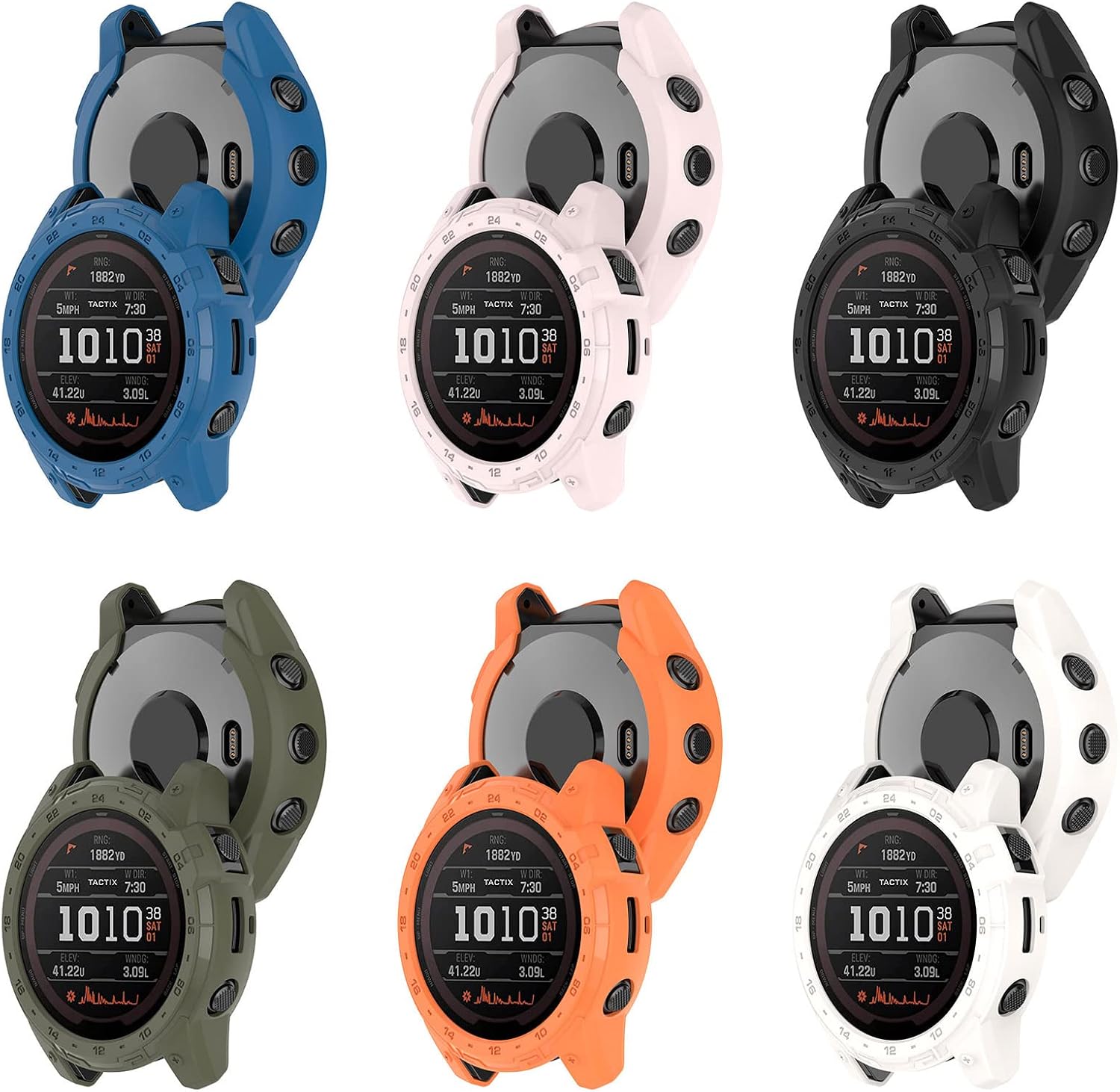 lokeke compatible with garmin tactix 7 protective case cover tpu protective case cover shell for garmin tactix 7 enduro 2tpu black