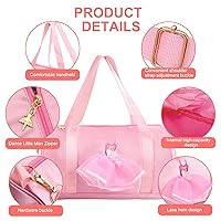Borsa Da Danza Per Bambine | Tracolla Regolabile Per Balletto, Rosa Con Dettagli Principessa | Impermeabile E Spaziosa - Foto 11