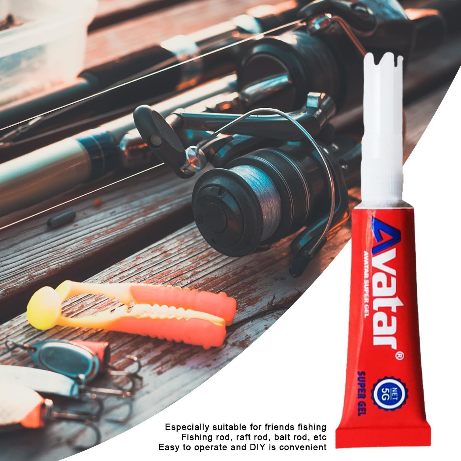 Pegamento reparador de cañas de pescar, adhesivo líquido impermeable | 0,1 oz - Pegamento de punta de caña resistente al agua
