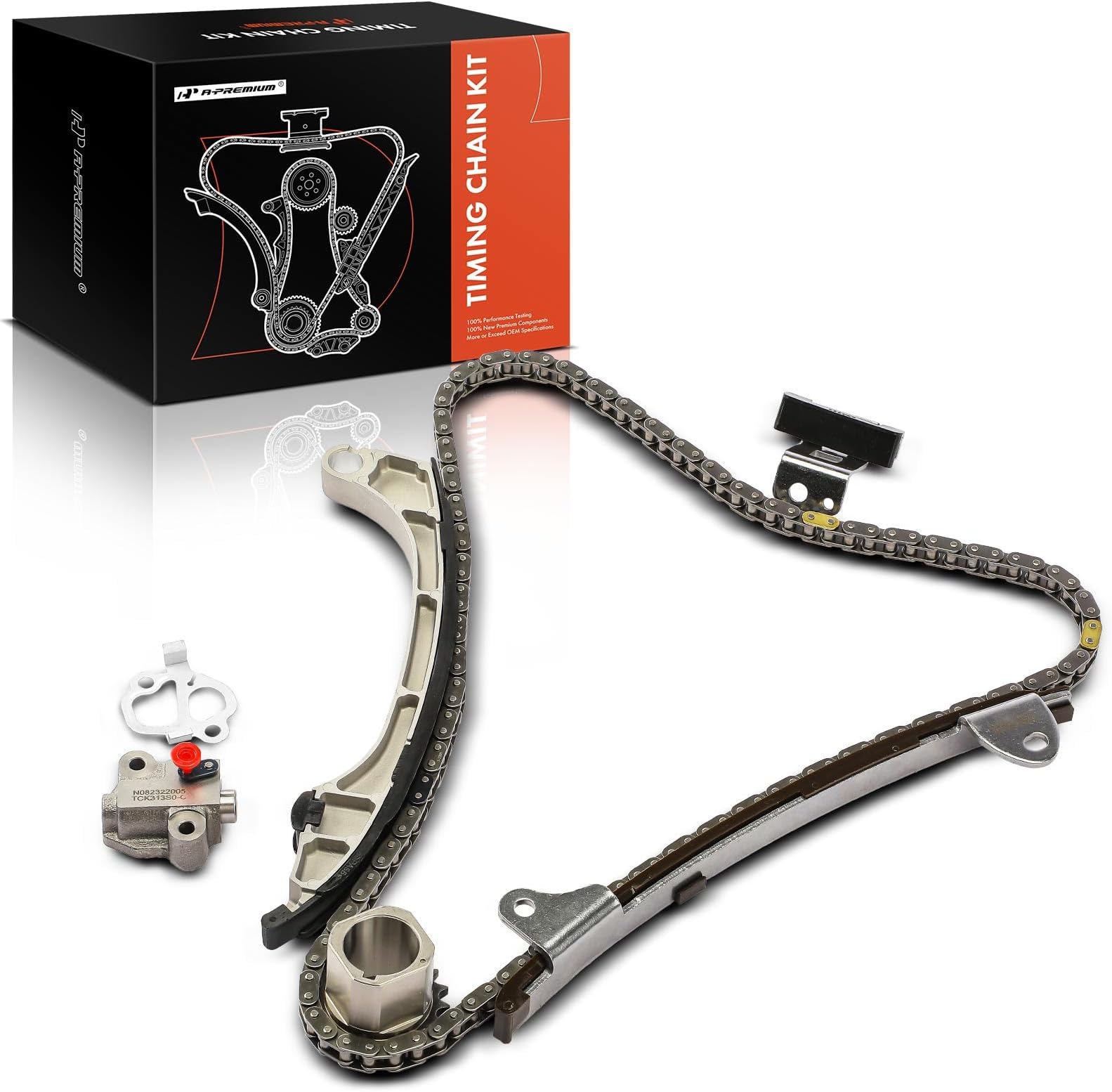 6PCS Engine Timing Chain Kit W/Sprocket & Tensioner & Guide Compatible with Toyota, Lexus & Scion - Camry, RAV4, Highlander, Sienna, Avalon, Venza, ES300h, NX300h, tC - L4 2.5L 2.7L