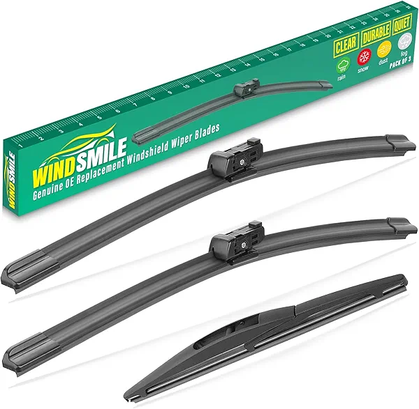 24" 19" 10" Windshield Wiper Blades Replacement for Honda CRV CR-V 2023 2024 2025 Premium All Weather Front Rear Wipers Set - OEM Quality (Pack of 3)