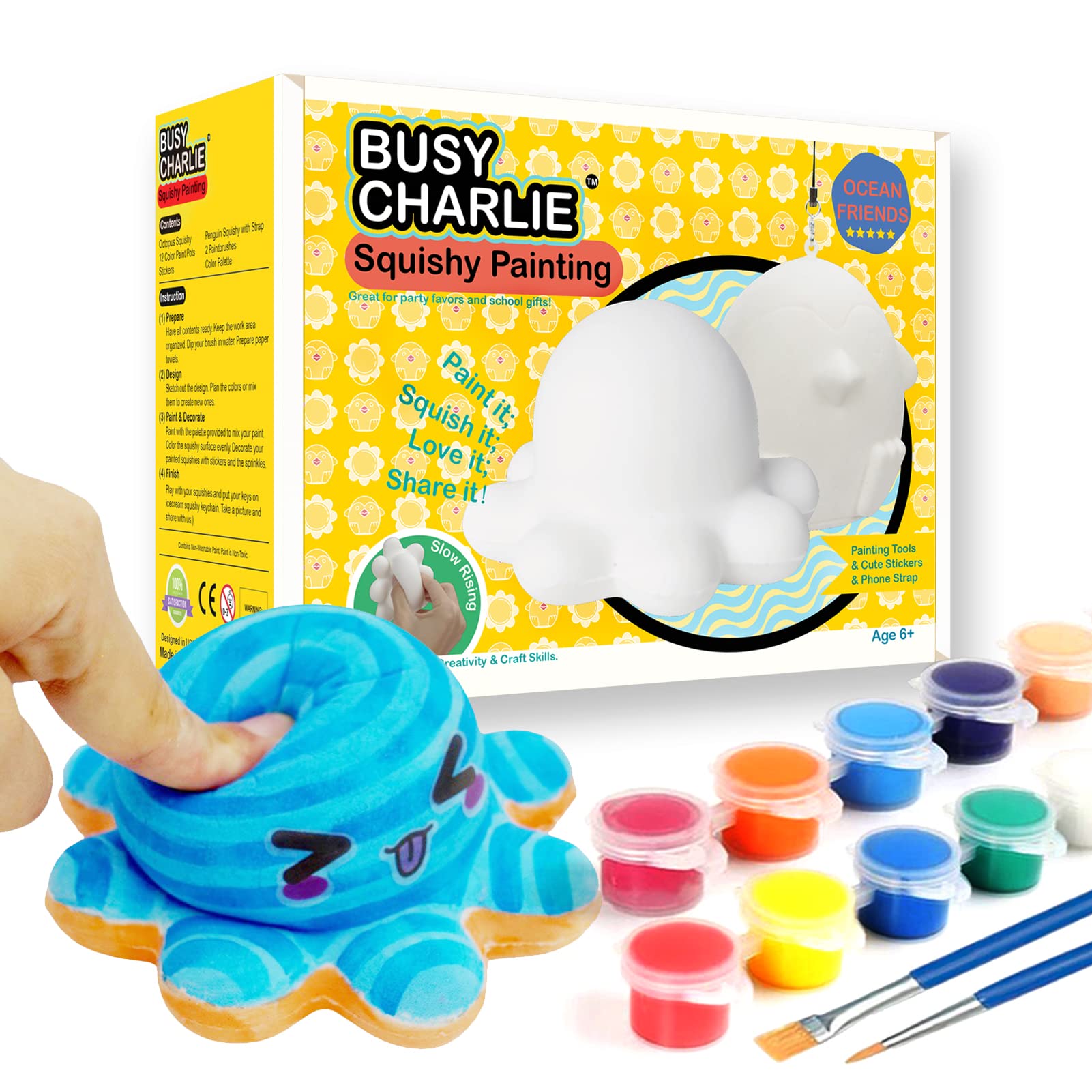 Buy Busy Charlie Squishy Painting Kit Art Kits for Kids 912 Girls