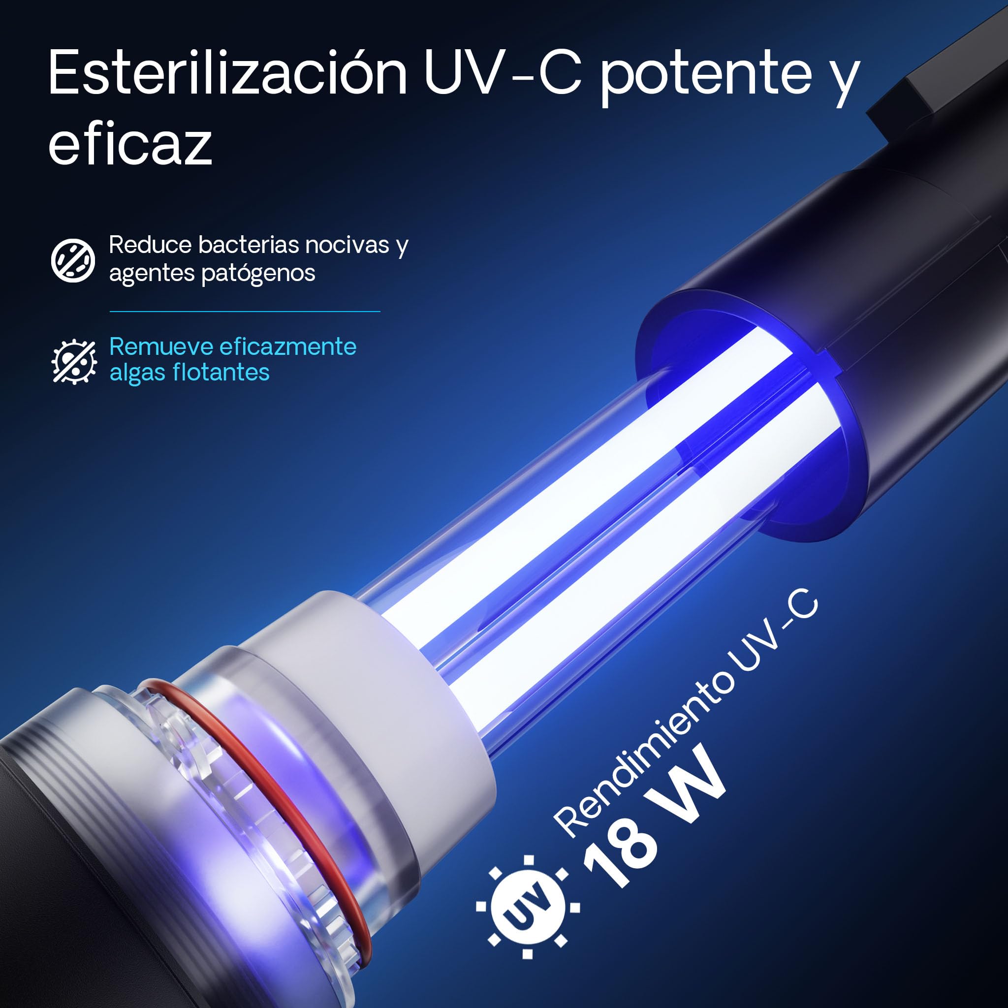SunSun CPF-500 filtro presión lámpara UVC 18W estanques hasta 30000L Jardín Koi Peces Jardinería