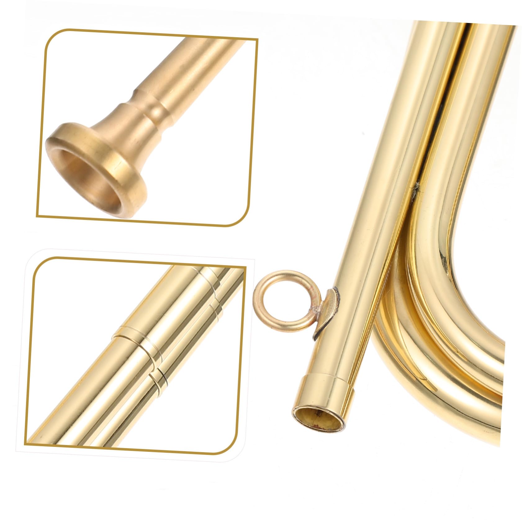 Tromba Facile da Trasportare Strumento Musicale in Ottone Bugle per Principianti e Comoda da Riporre per Orchestra