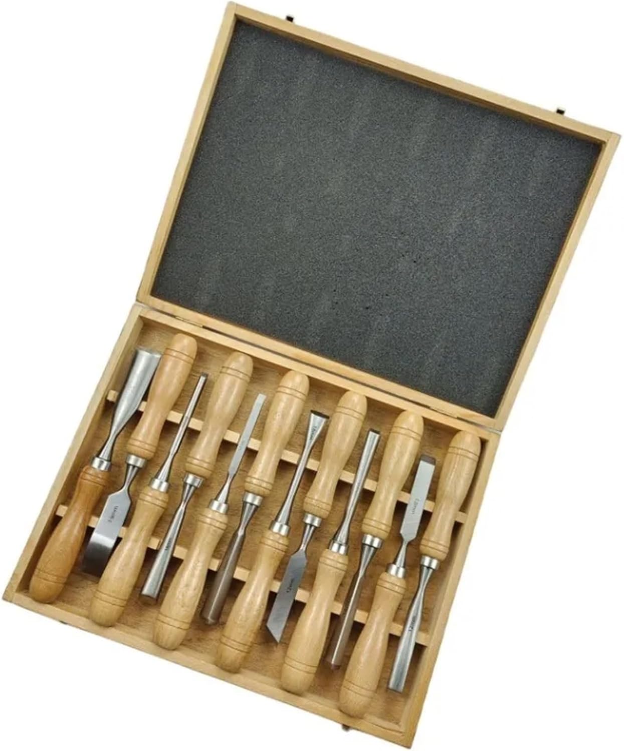 12pc/set Woodworking Carving Chisel Kit Professional Wood Engraving Knife Chisel Tools Carpentry DIY Precision Sculptural Cutter