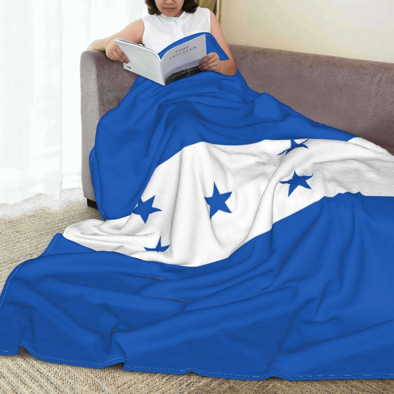Cute Honduras Flag Blanket Super Soft Throw Blanket 50"x 40" for Bed,Couch,Chair, Camping, Living Room Office