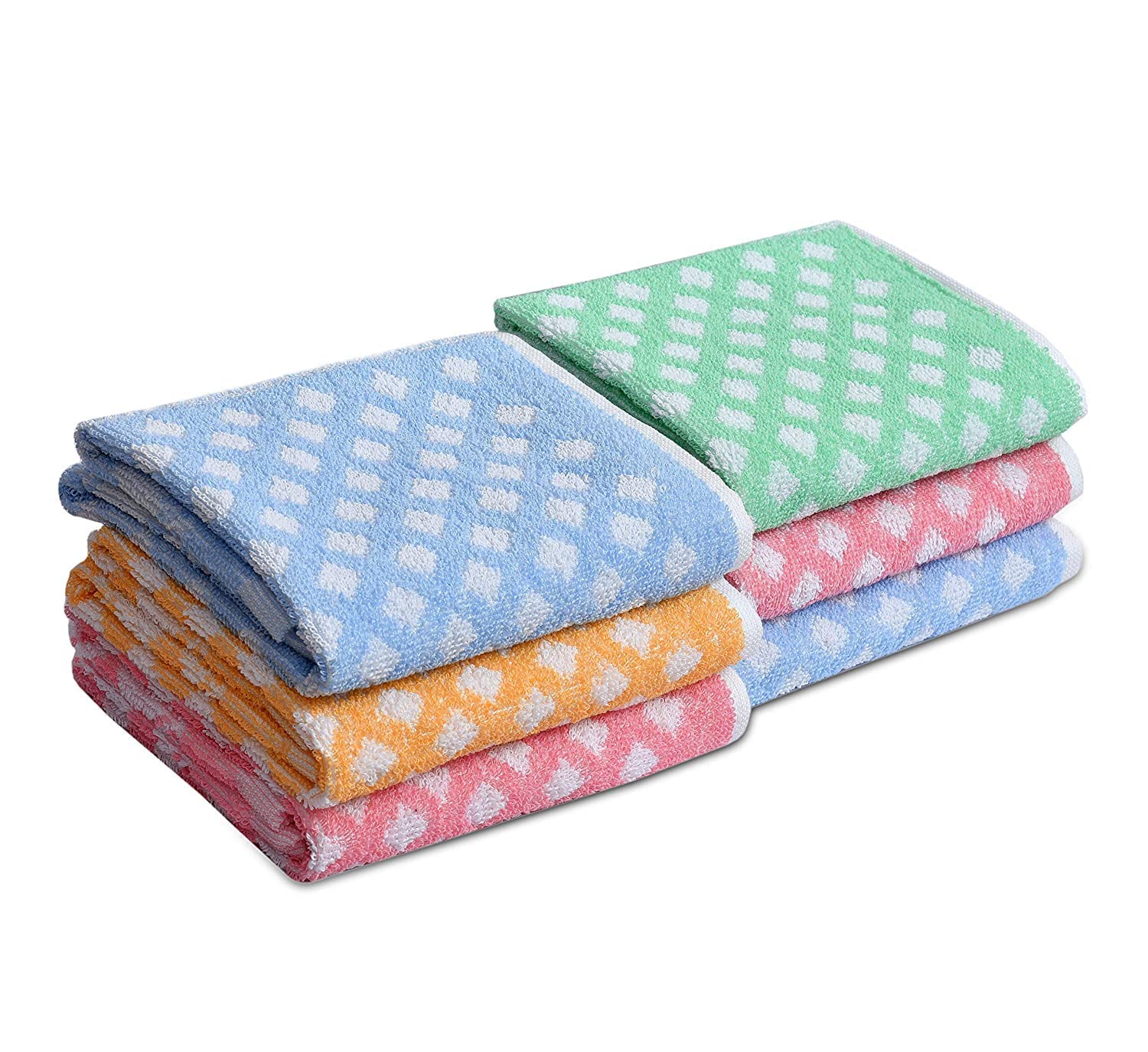 Outlay Home 100% Cotton Hand Towels Set - Ultrasoft & Absorbent - Leaf design pattern Small Towel for Face, Hair, Gym, Spa - 14 x 21 Inches, 6 Pieces (B09P7KH3RJ) Amazon Price History, Amazon Price Tracker