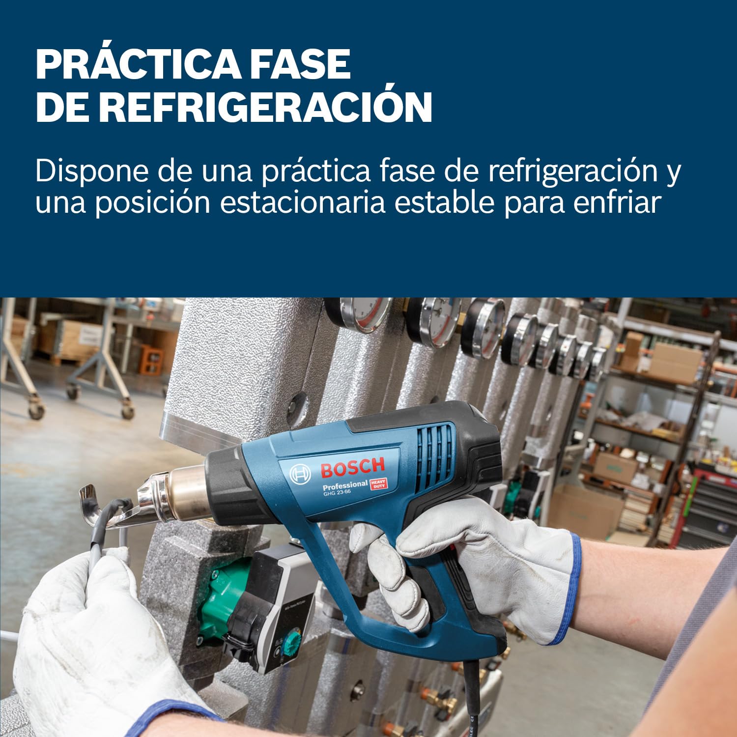 Bosch Professional pistola de aire caliente GHG 23-66 650°C set 4 programas L-BOXX