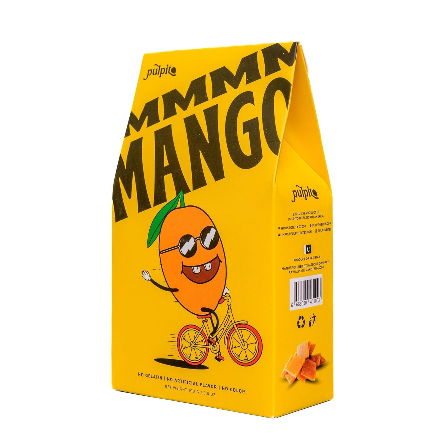 Pulpito Mango Organic Dried Fruit, 3.5 oz NonGMO No