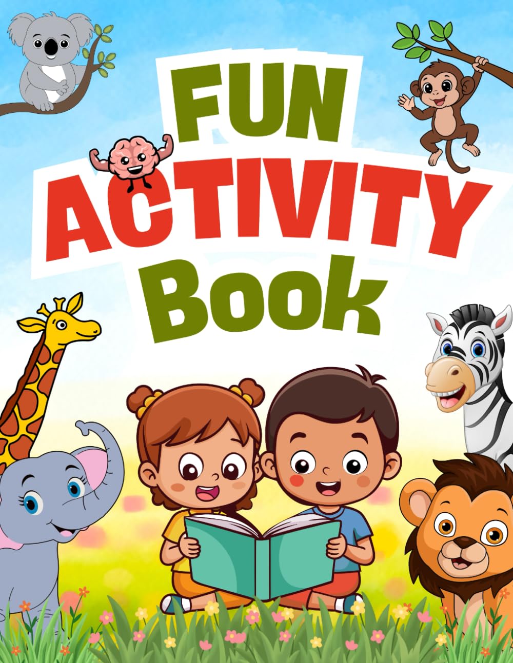 My First Fun Learning Activity Book: ABC Tracing, Coloring, Animals Matching, Mazes & Brain Boosting Activities for Preschool Kids