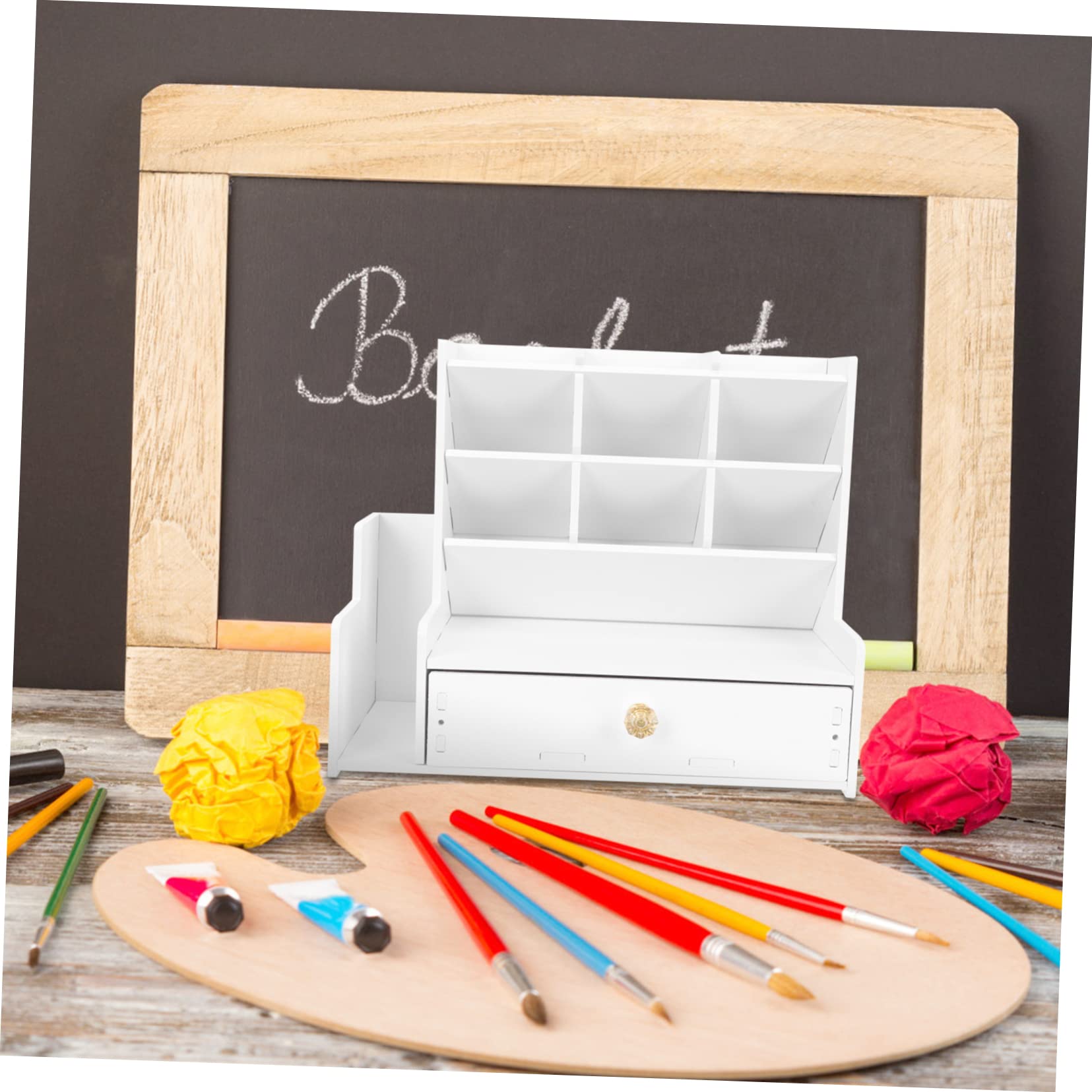 jojofuny Portapenne Tavolo Scatola Portapenne per Casa da Ufficio Decorativo Multifunzione Contenitore per Penne
