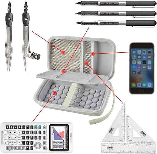 Miniatura 34 de Funda compatible con Texas Instruments TI-Nspire CX II/TI Nspire CX/TI-NSPIRE CX-II T CAS/para calculadora gráfica a color TI-84 Plus/TI-83 Plus CE