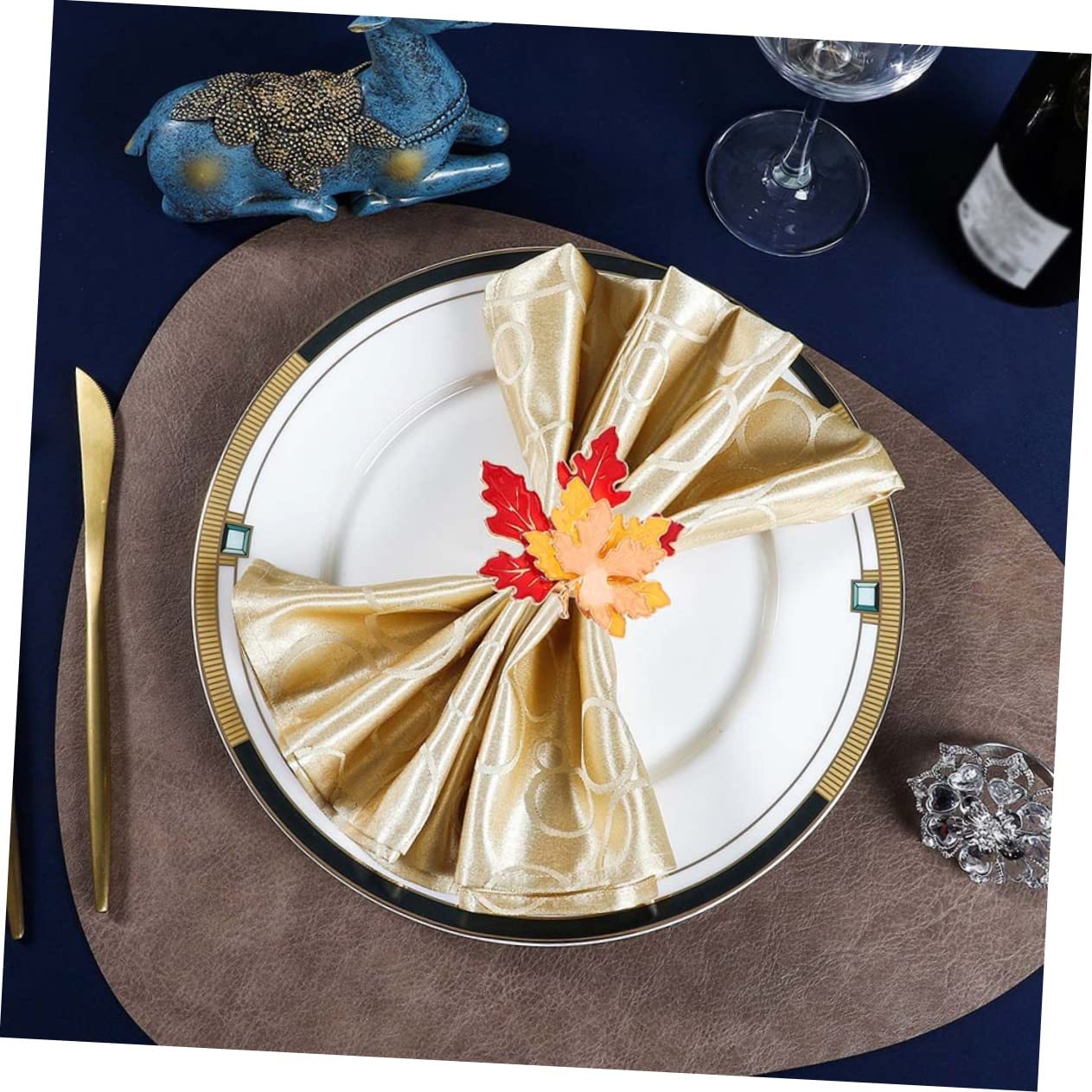 Alipis 8stücke Serviettenringe Aus Ahornblatt Kreative Tischdeko Für Thanksgiving Und Festliche Anlässe Bunte Serviettenhalter Für Stilvolle Tischgestaltung