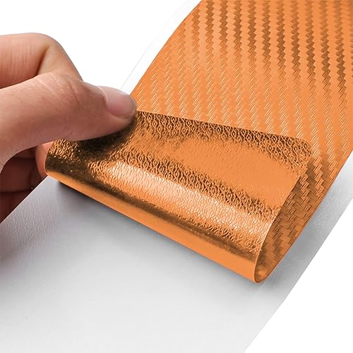 Miniatura 9 de Protector de parachoques trasero de automóvil, adhesivo antiarañazos de fibra de carbono para proteger el borde de la puerta del automóvil,