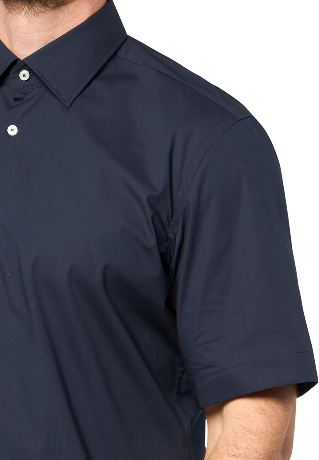 BOSS Men's Stretch Poplin Short Sleeve Button Down Shirt - Image 3