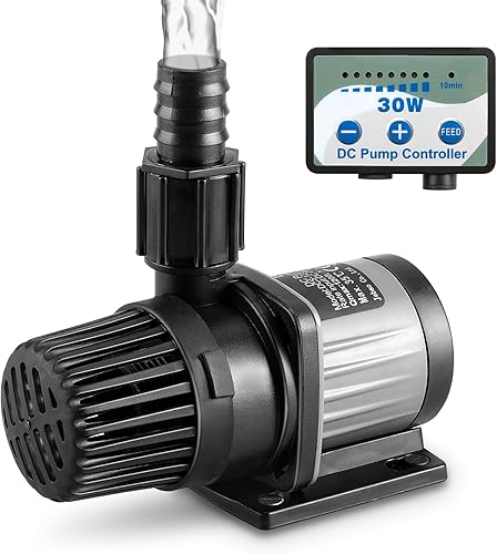 JEREPOND Bomba de CC de acuario nano de 310 GPH con controlador, bomba de retorno DC24V pequeña de 12 W para tanque de peces pequeño, elevación disponible en Yaxa Colombia