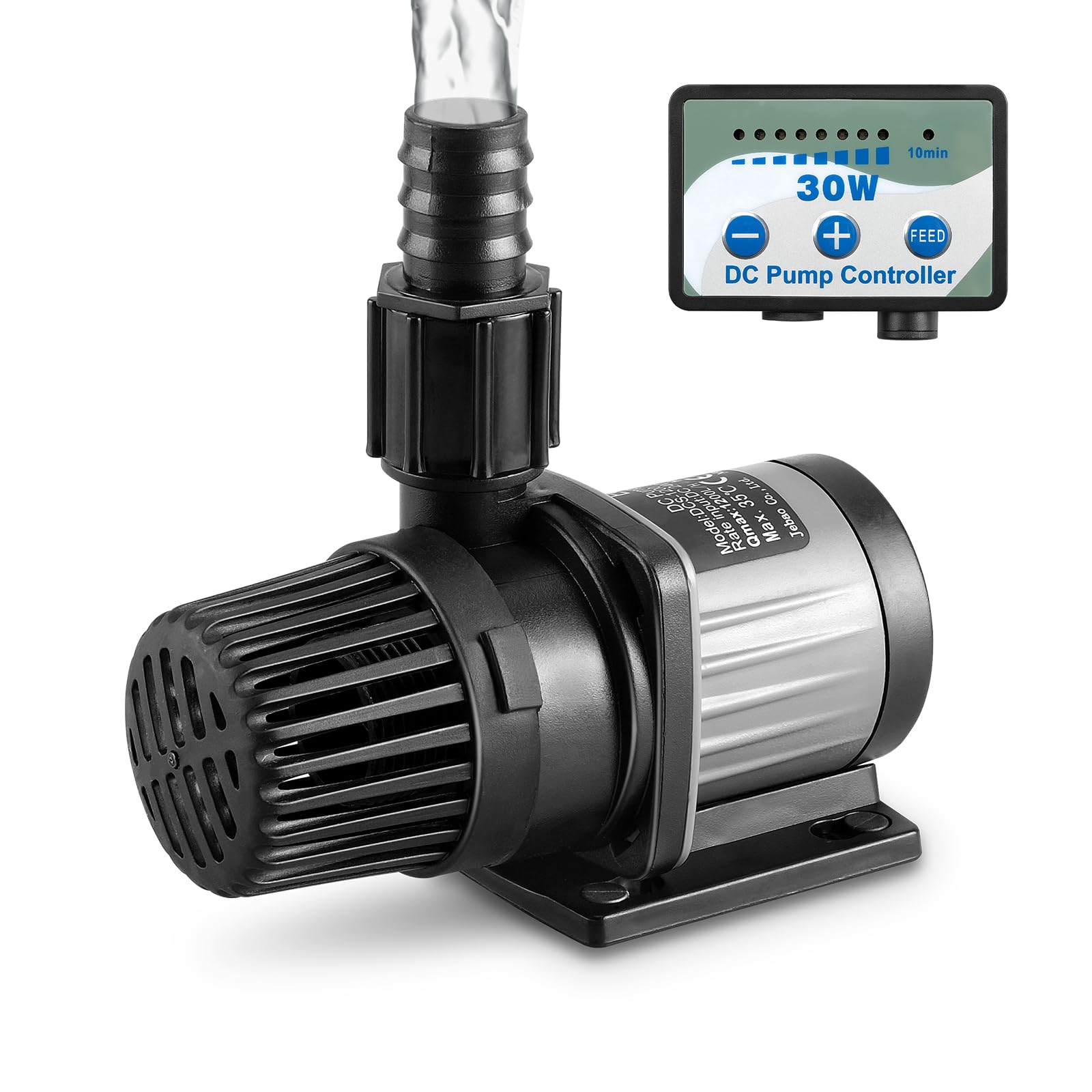JEREPOND 310GPH Nano Aquarium DC Pump With Controller,12W Small DC24V Return Pump for small fish tank,5ft max lift,submersible and inline mini water