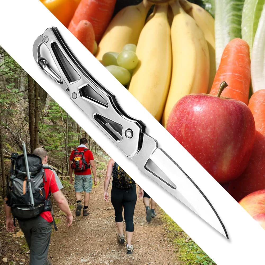 Matsato Coltello Tascabile Compatto In Acciaio Inox E Legno Di Faggio - Piccolo Coltello Da Sopravvivenza Per Campeggio, Pesca E Avventure Outdoor - Unisex - 3