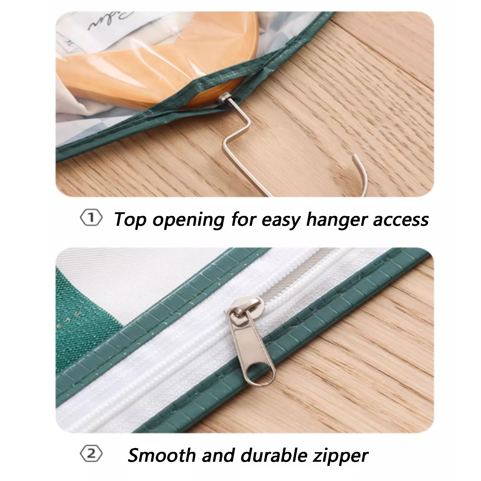 Funda para Perchas, Paquete de 5 Bolsas Ropa for Almacenamiento, Protector con Ventana Transparente, Adecuado for Trajes, Abrigos, Chaquetas(60 * 140cm/24 * 55in)