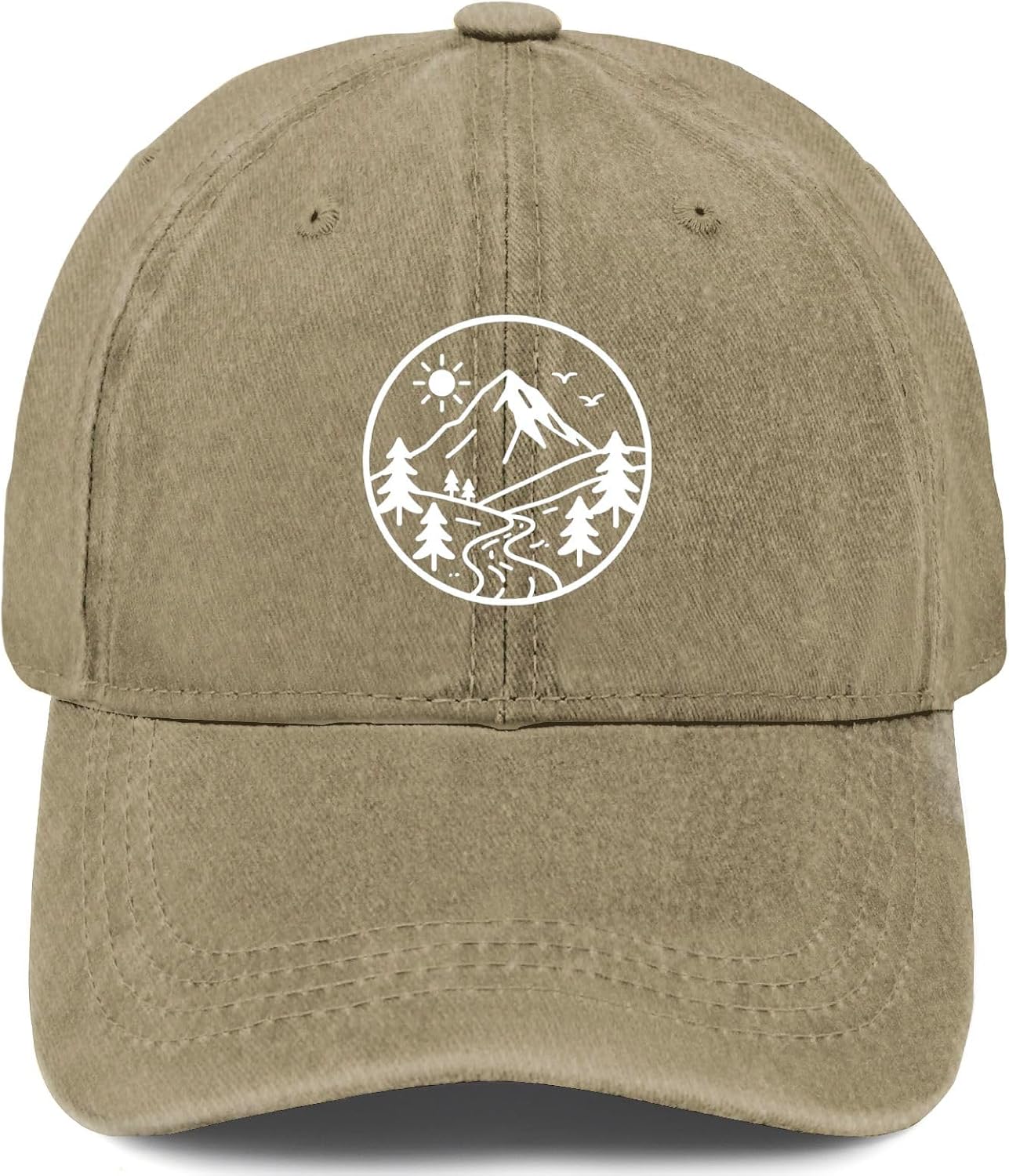 Camping Hiking Outdoors I'd Rather Be Camping Tent Sunset Outdoor Hats for Men Light Weight Caps