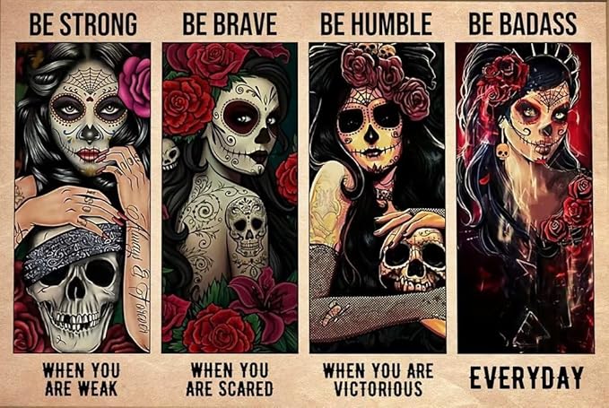 1000 Piece Jigsaw Puzzle Sugar Skull Srong Girl Mexican Skull Girl Back to School Decompression Toy Educational Game Wooden Puzzles Children's Gift Props Puzzle for Adult Puzzle Accessories