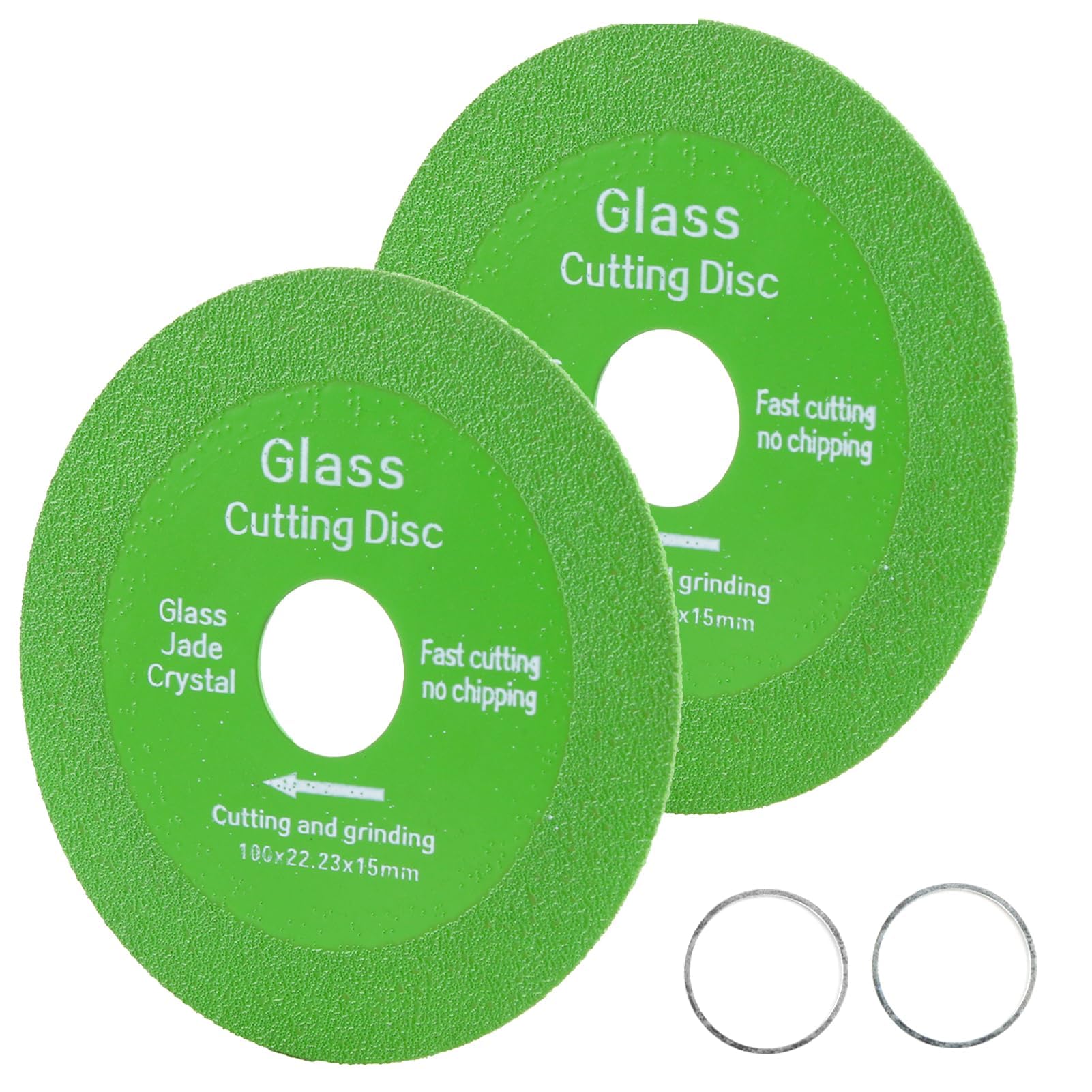 2 Pezzi Disco Diamantato da Taglio per Vetro, Flessibile per Smerigliatrice Marmo, Cristallo, Giada (Verde)