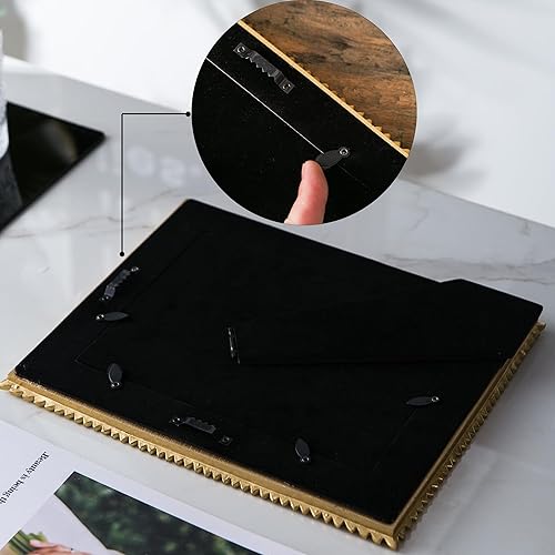 Vista 18 de Kimdio Marco de fotos de resina de 4 x 6 pulgadas, marcos de fotos dorados, marco rústico con vidrio de alta definición para pared o mesa