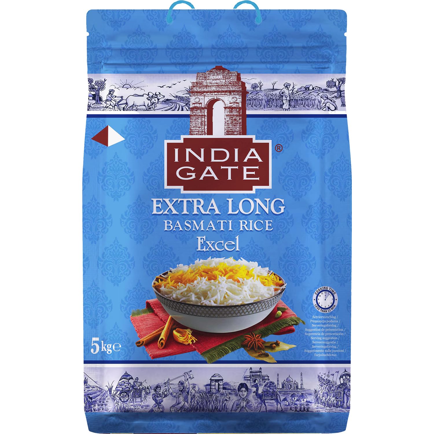 INDIA GATE - Basmati Reis Extra Lang Excel - 4 X 5 KG - Multipack