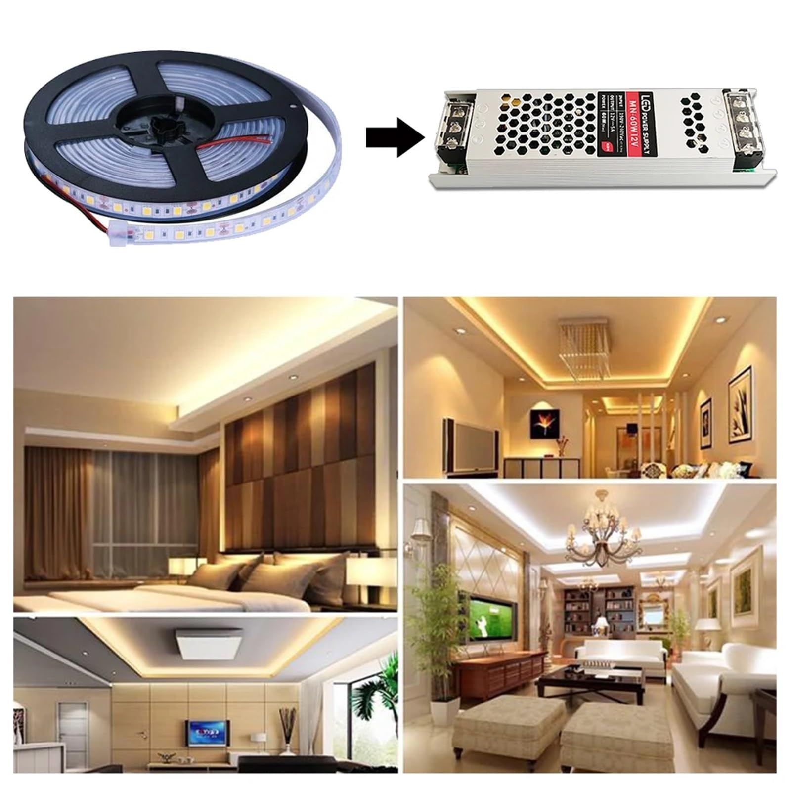 220V do 12V 60W150W400W LED zasilacz LED do paska świetlnego reklamy(Project DC12V 300W)
