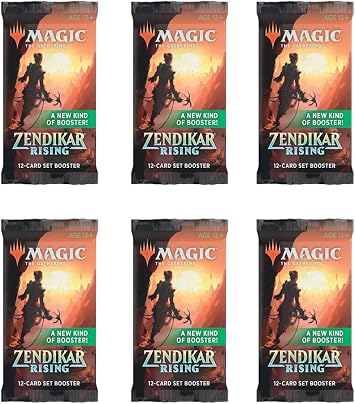 6 Packs Magic The Gathering Set Booster Pack Lot MTG Zendikar Rising