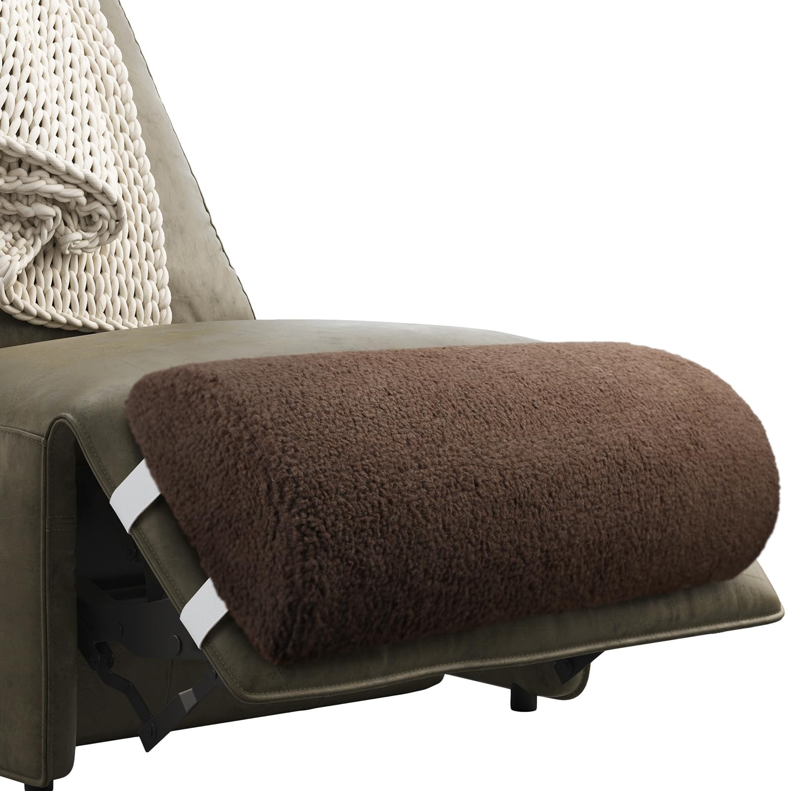 Wesiti Leg Pillows for Sleeping Sherpa Covered Foam Bolster Pillow Half