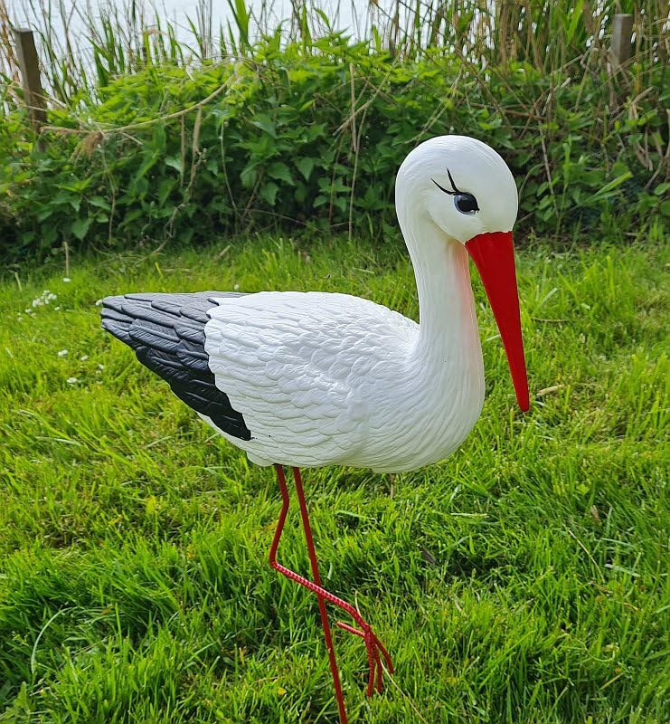 Figura ozdobna BOCIAN ŚREDNI H: 75 cm ogrodowa