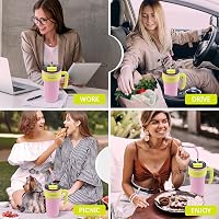 Philorn Termosz Bögre Füllel 800ml Rozé - Rozsdamentes Acél Vákuumos Ivópohár Fedéllel és Szívószállal Meleg Hideg Italokhoz 6