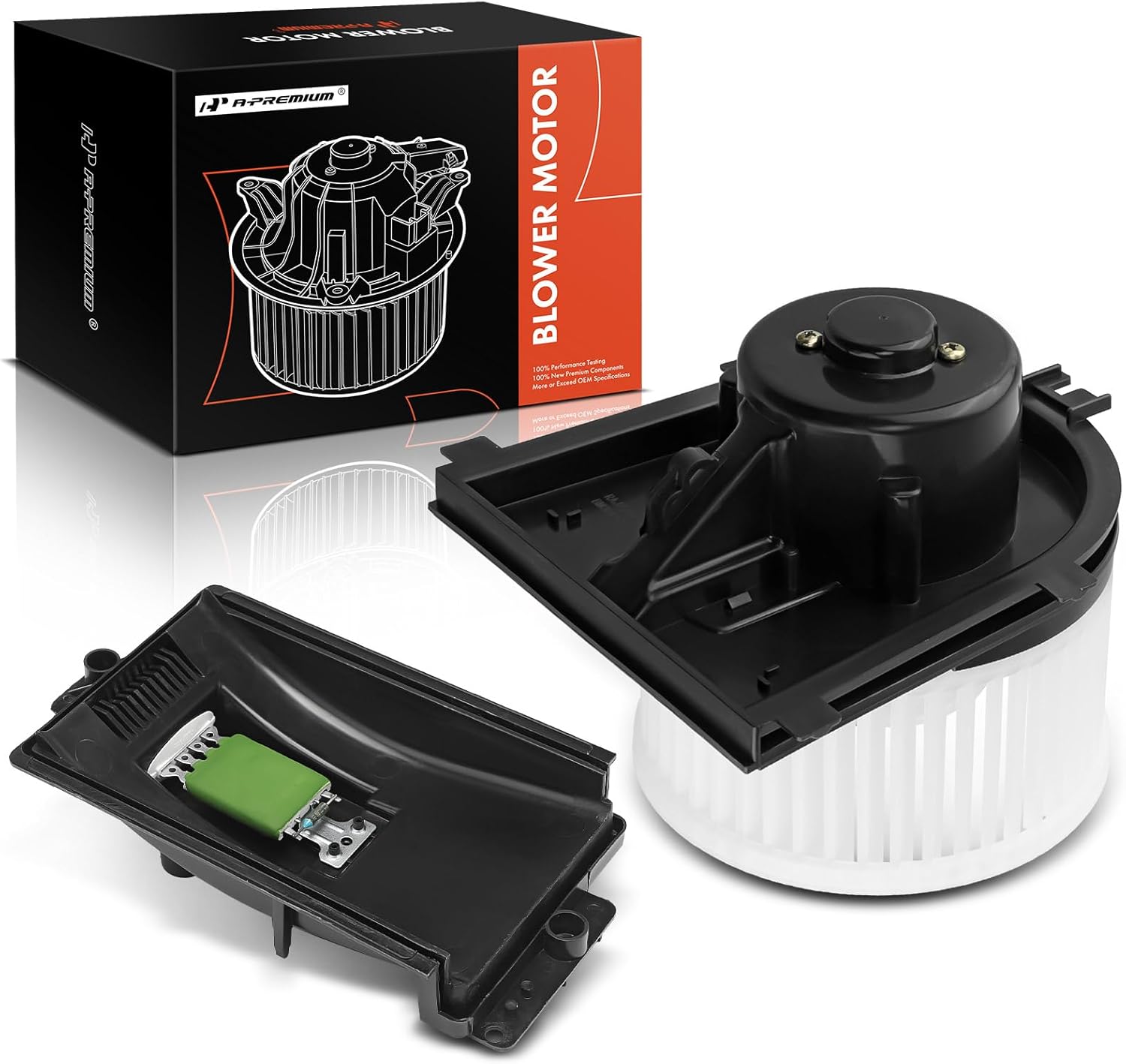 A-Premium Front HVAC Heater Blower Motor and Resistor Assembly Compatible with Audi & Volkswagen Vehicles - TT/TT Quattro 2000-2006, Beetle, Golf 1999-2006, Jetta 1999-2005 - Replace# 1J1819021C