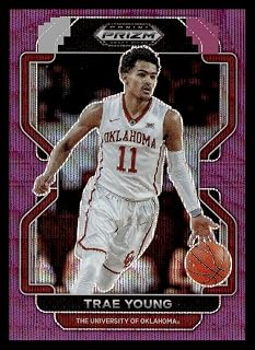 2022-23 Panini Prizm Draft Picks Variation Prizms Purple Wave #46 Trae Young NM-MT Oklahoma Sooners Basketball Trading Card