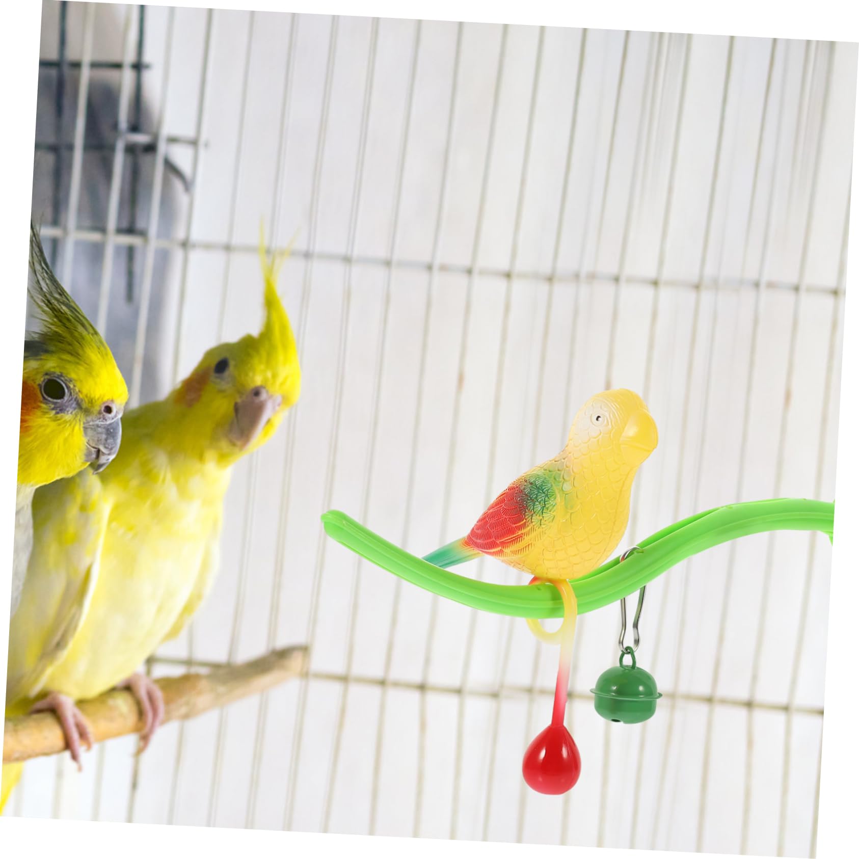 Yardwe 4sätze Vogelspielzeug Für Papageien Mit Spielstand Und Schwingvogel Interaktives Kauspielzeug Für Wellensittiche Und Andere Vögel Und Spielspaß