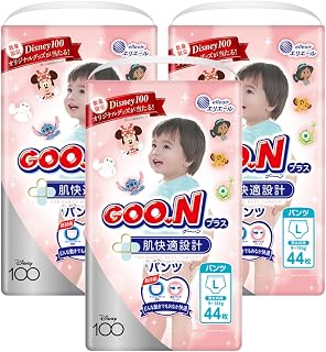 【パンツ Lサイズ】グーンプラス 肌快適設計 (9~14kg) 132枚(44枚×3) [ケース販売]