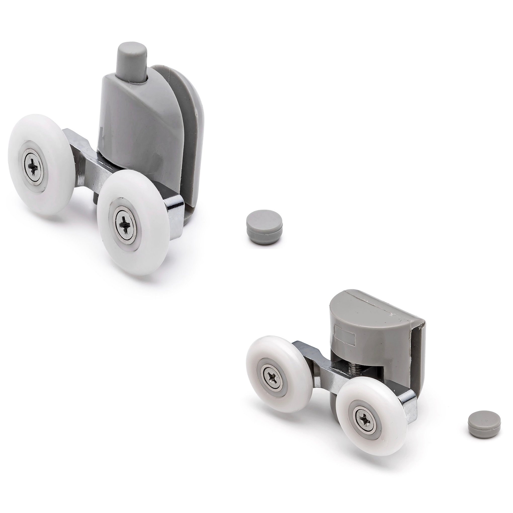 Roues de porte de douche 25 mm L082 : Double roulement robuste haut et bas