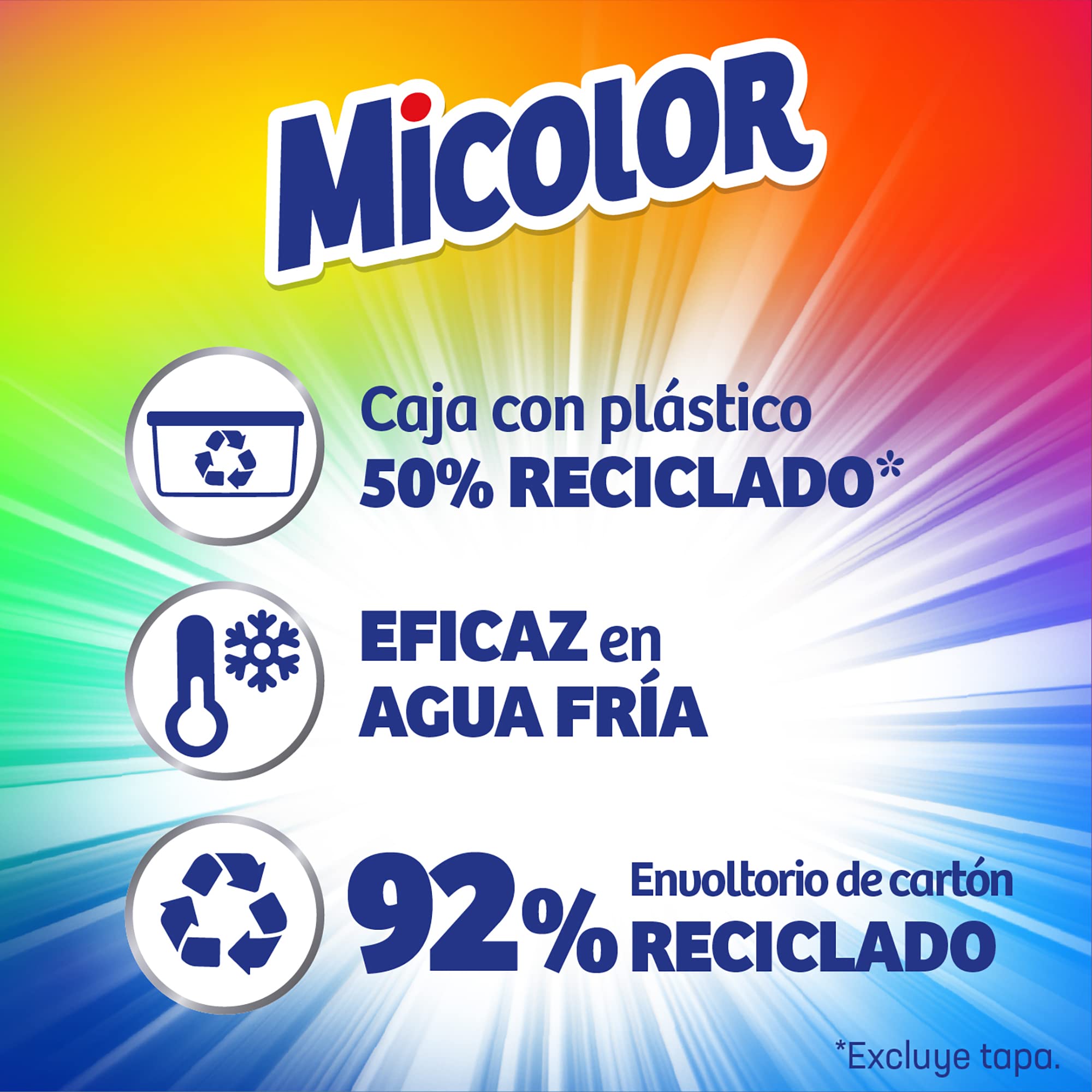 Micolor detergente en capsulas, Jabon para ropa de color, 5 unidades x 25 dosis, Total: 125 dosis