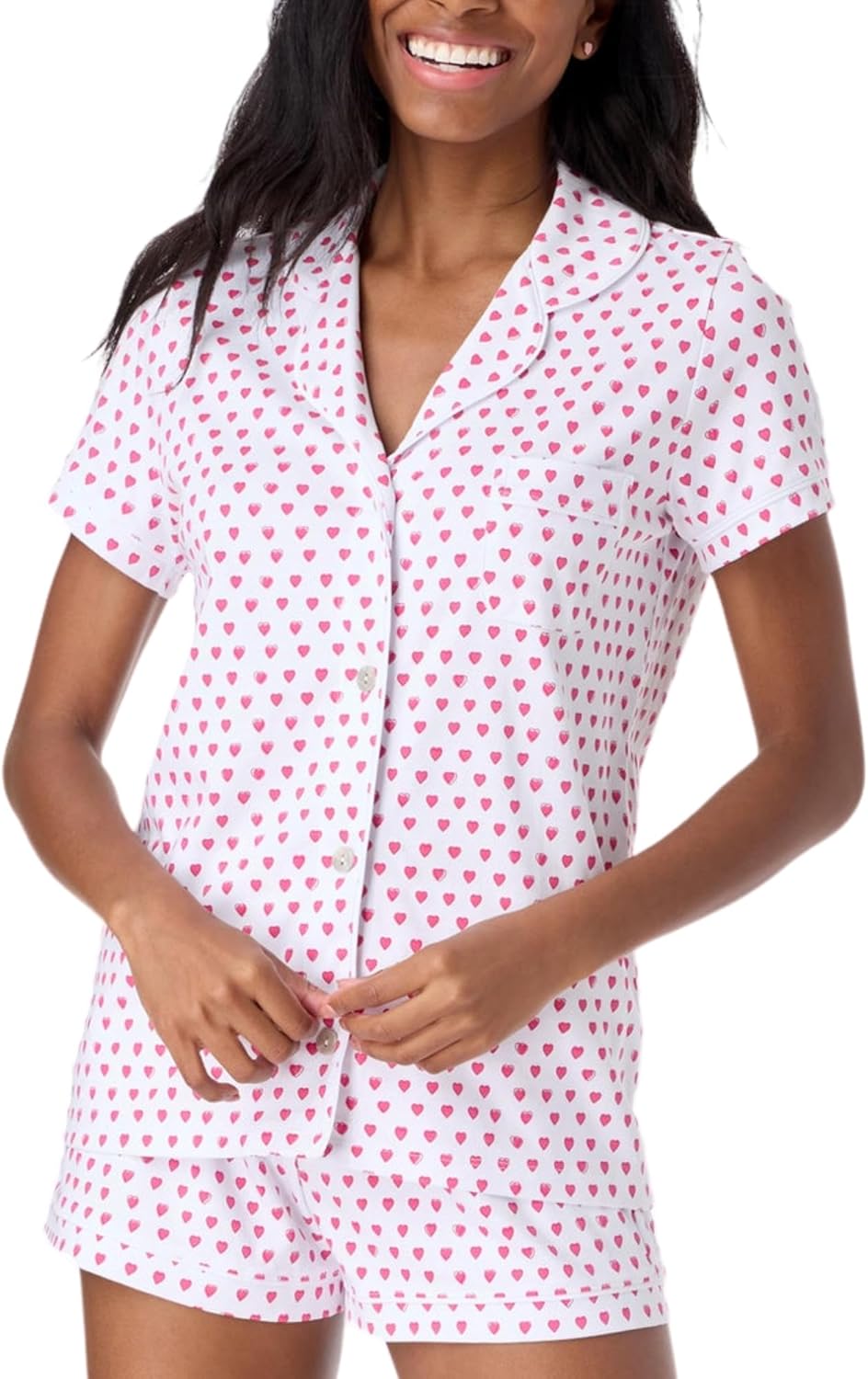 Women Y2k Pajamas Set Cute Preppy 2PCS Button Down Holiday Monkey Shorts Summer Outfit Beach Vacation Loungewear Pjs