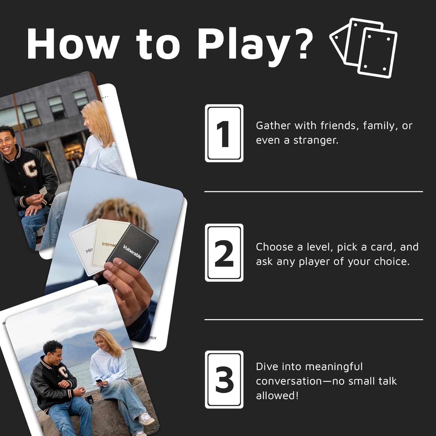 Substance Card Game - 90 Conversation Cards for Adults, Couples, Friends, Co-Workers, Strangers - Meaningful, Deep Conversation Started Card Game for Game Night or Date Night - 2-6 Players