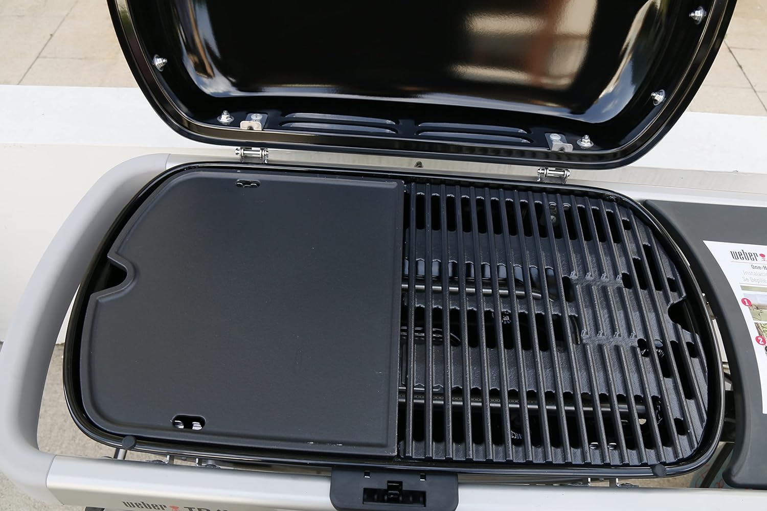 Denmay Piastra in Ghisa per Barbecue a Gas Portatile Weber Traveler - Ricambio per Griglia, 1 Pezzo