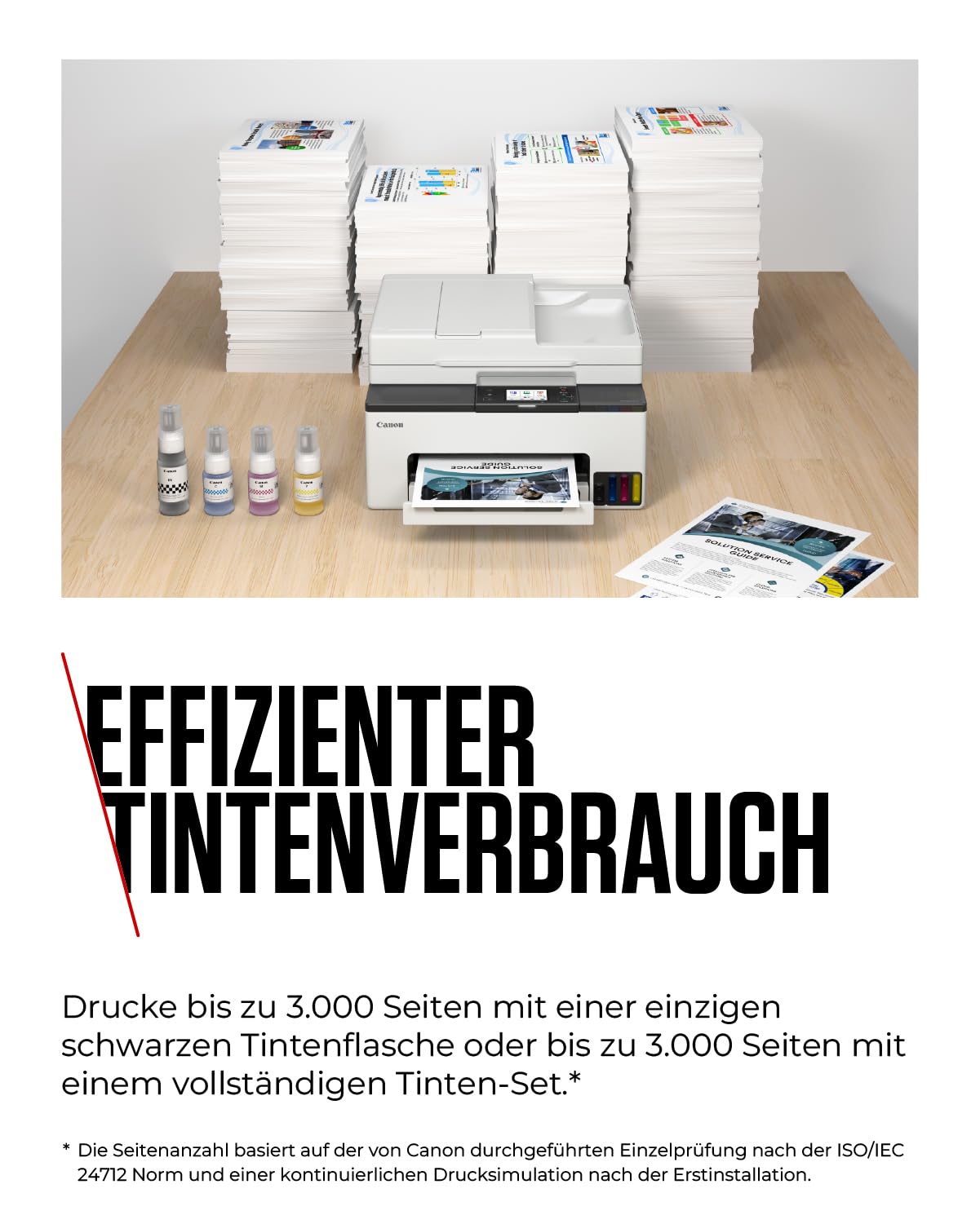 Canon MAXIFY GX2050 Tintenstrahldrucker 4-in-1 Multifunktionsgerät DIN A4 (Drucker, Scanner, Kopierer, Fax, ADF, 600x1200 DPI, WLAN, USB, 15/10 ISO-Seiten/Min., Duplexdruck, 250 Blatt Kassette) weiß