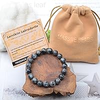 Vista 477 de MASSIVE BEADS Pulsera elástica de yoga hecha a mano con piedra natural, cristal curativo, energía, regalos para adultos unisex de 0.157 in, 0.236