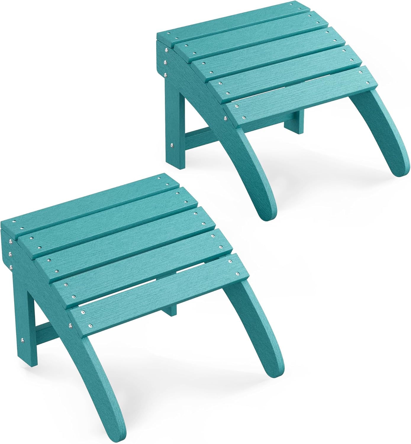 GarveeLife Ottoman for Adirondack Chair, HDPE Adirondack Ottoman Footrest, Weather Resistance Outdoor Footstool for Outside Porch Pool Lawn Backyard