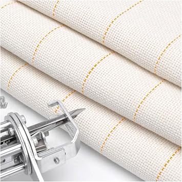 AITAF Linen Tufting Cloth with Marked Lines Needlework Fabric, Monk's Cloth, for Rug Needle Punch Cross Stitch Embroidery Quilting (Size : 100x100cm)