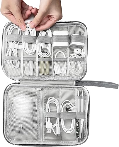 Miniatura 3 de Organizador de viaje electrónico, portátil, impermeable, bolsa de almacenamiento electrónica de viaje para almacenamiento de cables de carga