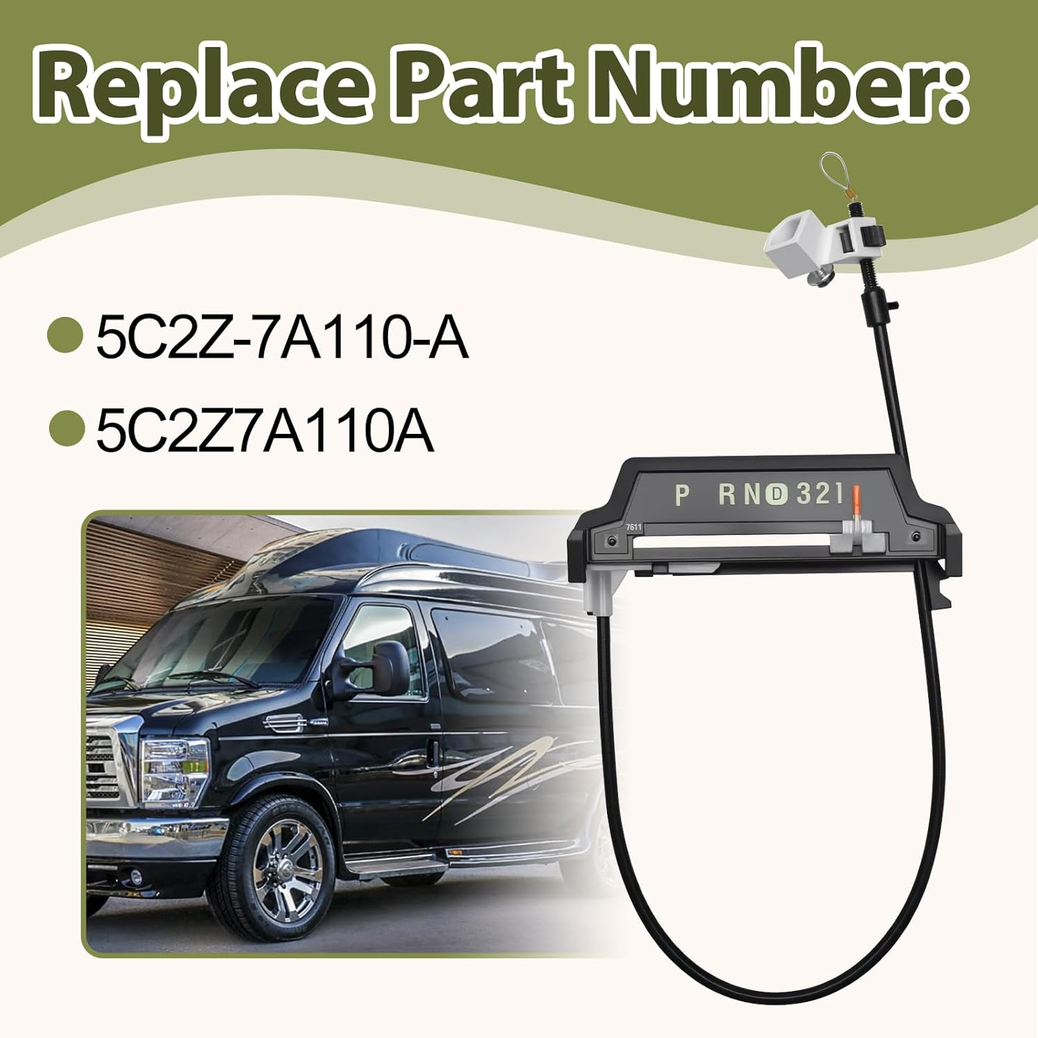 Gear Shift Indicator Assembly Fit for E-150 E-250 E-350 E-450 Super Duty 2005-2008, Replace 5C2Z-7A110-A 5C2Z7A110A